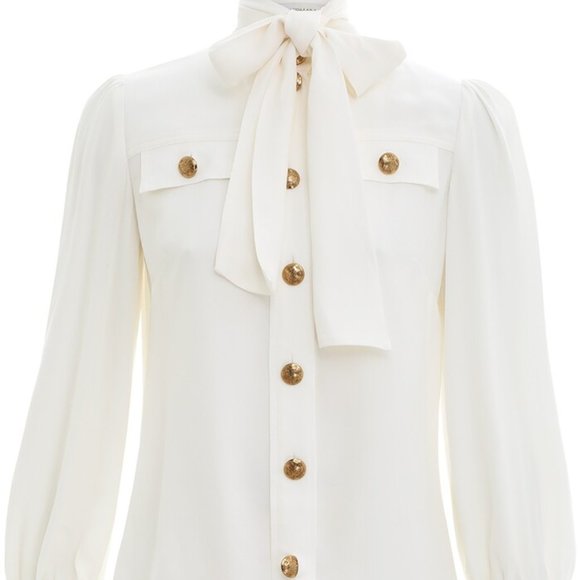 NWT Zimmermann Crepe Utility Shirt, size 1 - Picture 3 of 6